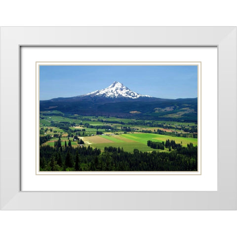 Hood River White Modern Wood Framed Art Print with Double Matting by Taylor, Douglas