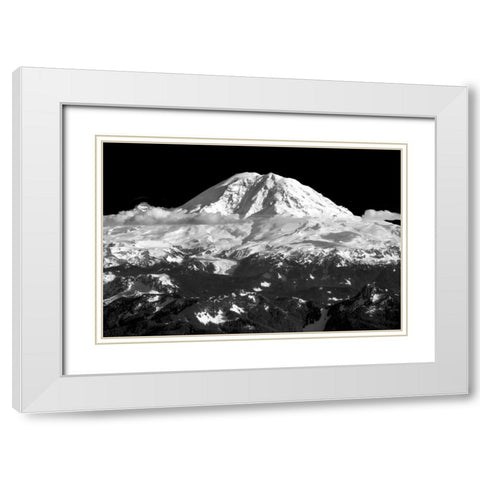 Mountains in Spring I White Modern Wood Framed Art Print with Double Matting by Taylor, Douglas