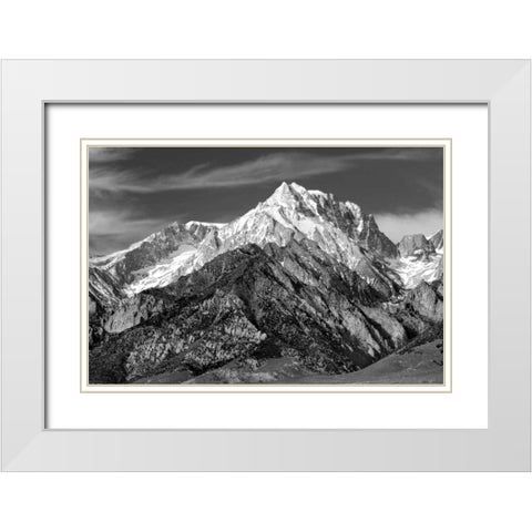 Mt. Williamson I BW White Modern Wood Framed Art Print with Double Matting by Taylor, Douglas