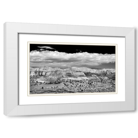 Slick Rock County BW White Modern Wood Framed Art Print with Double Matting by Taylor, Douglas