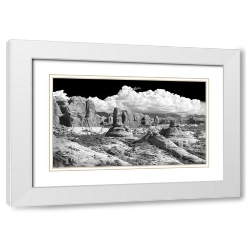 Weathering Sandstones BW White Modern Wood Framed Art Print with Double Matting by Taylor, Douglas