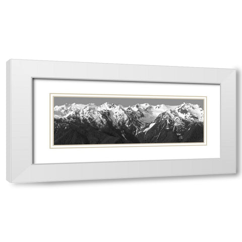 Hurricane Ridge Morning White Modern Wood Framed Art Print with Double Matting by Taylor, Douglas
