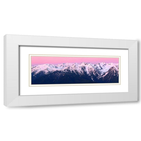 Dawn at Hurricane Ridge White Modern Wood Framed Art Print with Double Matting by Taylor, Douglas