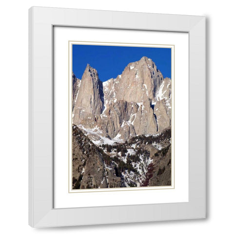 Mt. Whitney Portrait I White Modern Wood Framed Art Print with Double Matting by Taylor, Douglas