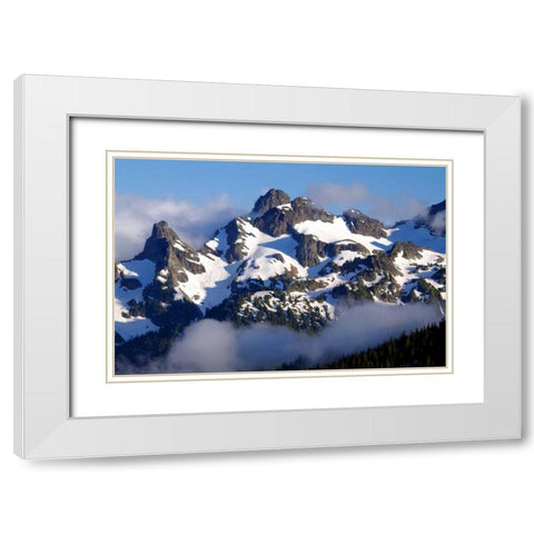 Goat Island White Modern Wood Framed Art Print with Double Matting by Taylor, Douglas
