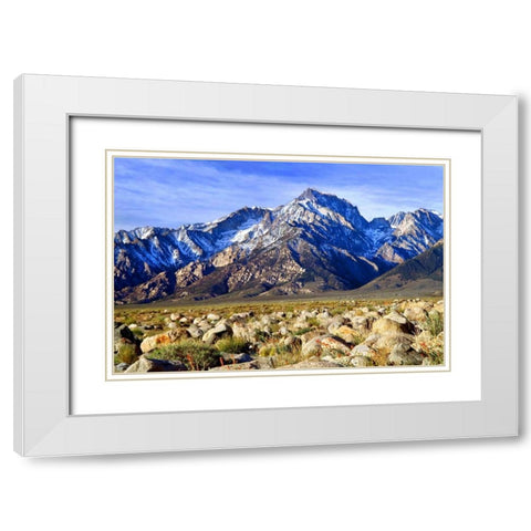 Mt. Williamson II White Modern Wood Framed Art Print with Double Matting by Taylor, Douglas