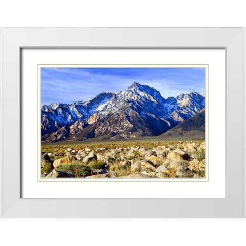 Mt. Williamson II White Modern Wood Framed Art Print with Double Matting by Taylor, Douglas