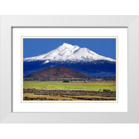 Shasta County Spring White Modern Wood Framed Art Print with Double Matting by Taylor, Douglas