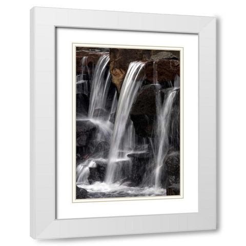 Water on the Rocks I White Modern Wood Framed Art Print with Double Matting by Taylor, Douglas
