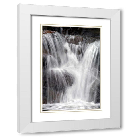 Water on the Rocks III White Modern Wood Framed Art Print with Double Matting by Taylor, Douglas