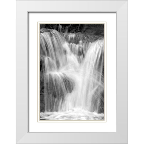 Water on the Rocks III BW White Modern Wood Framed Art Print with Double Matting by Taylor, Douglas