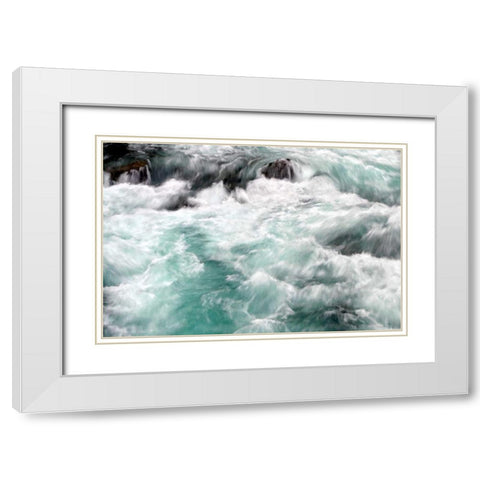 Hamma Hamma Current I White Modern Wood Framed Art Print with Double Matting by Taylor, Douglas