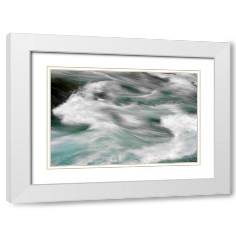 Hamma Hamma Current III White Modern Wood Framed Art Print with Double Matting by Taylor, Douglas