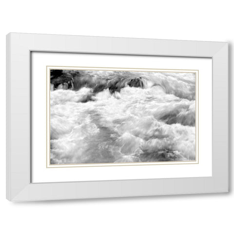 Hamma Hamma Current I BW White Modern Wood Framed Art Print with Double Matting by Taylor, Douglas