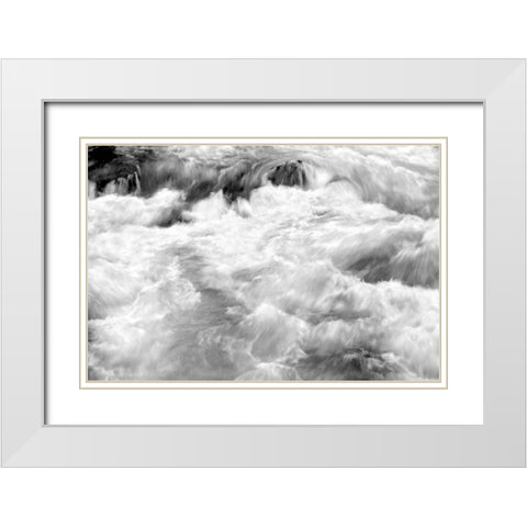 Hamma Hamma Current I BW White Modern Wood Framed Art Print with Double Matting by Taylor, Douglas