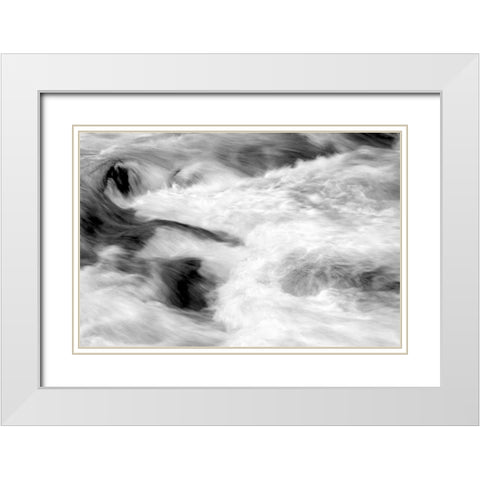 Hamma Hamma Current II BW White Modern Wood Framed Art Print with Double Matting by Taylor, Douglas