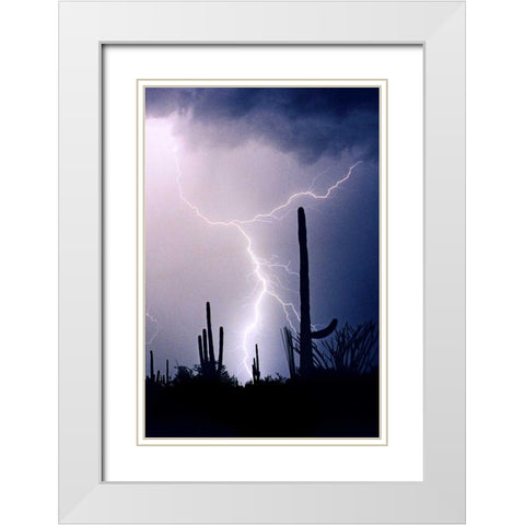 Hot August Night White Modern Wood Framed Art Print with Double Matting by Taylor, Douglas