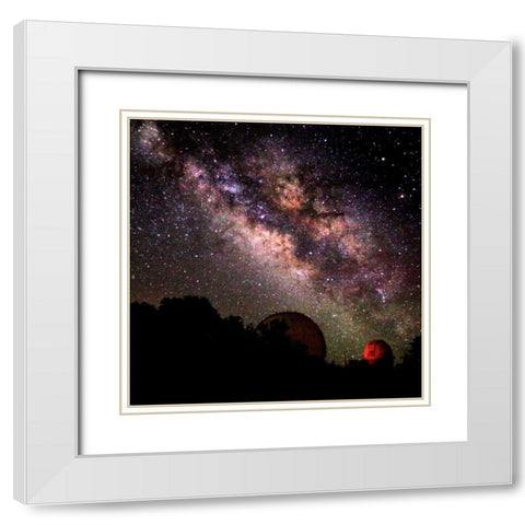 Milky Way II White Modern Wood Framed Art Print with Double Matting by Taylor, Douglas