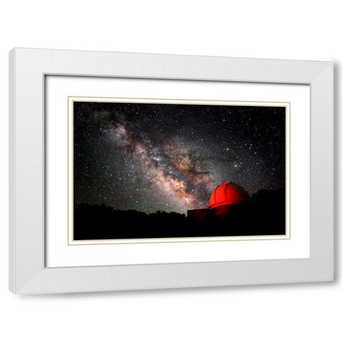Milky Way III White Modern Wood Framed Art Print with Double Matting by Taylor, Douglas