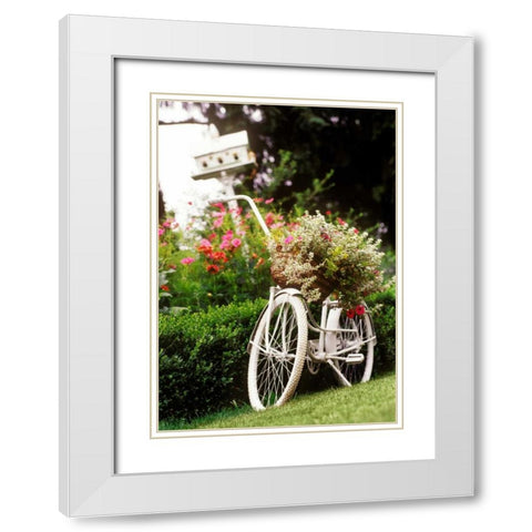 Vintage Bicycle I White Modern Wood Framed Art Print with Double Matting by Clayton-Thompson, Philip