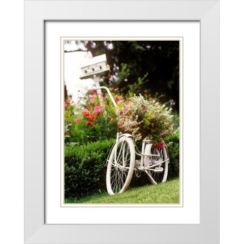 Vintage Bicycle I White Modern Wood Framed Art Print with Double Matting by Clayton-Thompson, Philip