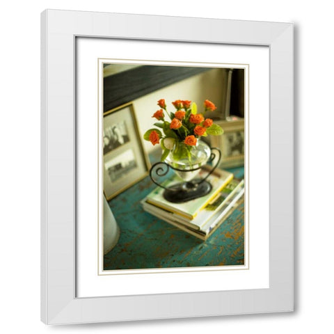 Spring Bouquet I White Modern Wood Framed Art Print with Double Matting by Clayton-Thompson, Philip
