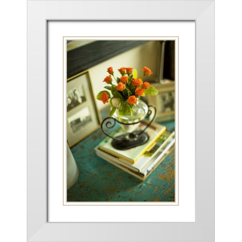 Spring Bouquet I White Modern Wood Framed Art Print with Double Matting by Clayton-Thompson, Philip