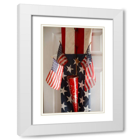Patriotic II White Modern Wood Framed Art Print with Double Matting by Clayton-Thompson, Philip