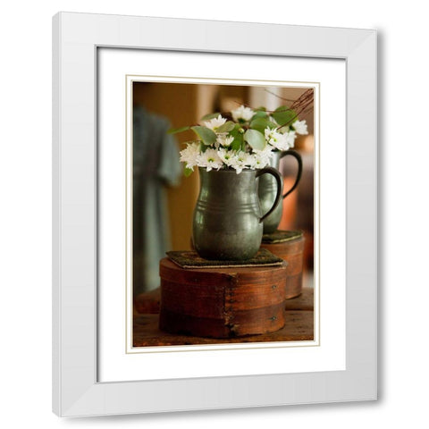 Daisy Bouquet I White Modern Wood Framed Art Print with Double Matting by Clayton-Thompson, Philip