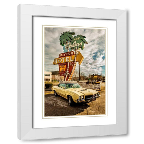 Vintage Car II White Modern Wood Framed Art Print with Double Matting by Clayton-Thompson, Philip