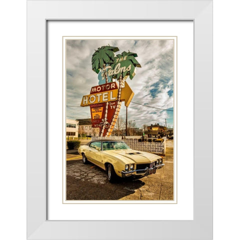 Vintage Car II White Modern Wood Framed Art Print with Double Matting by Clayton-Thompson, Philip