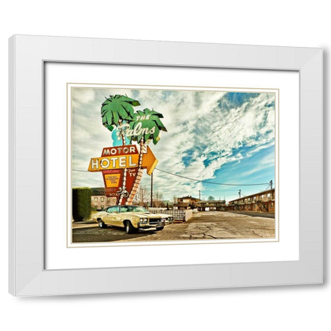 Vintage Car IV White Modern Wood Framed Art Print with Double Matting by Clayton-Thompson, Philip