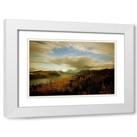 The Gorge I White Modern Wood Framed Art Print with Double Matting by Clayton-Thompson, Philip