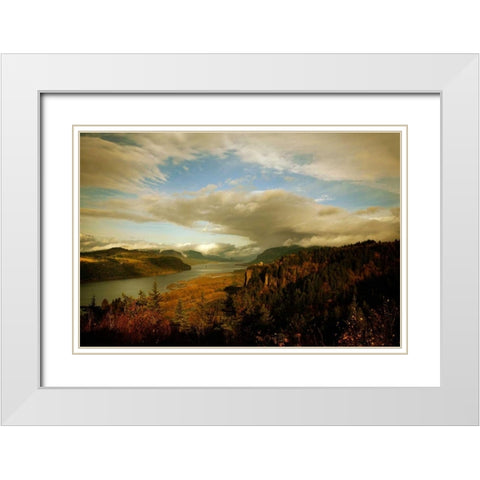 The Gorge I White Modern Wood Framed Art Print with Double Matting by Clayton-Thompson, Philip