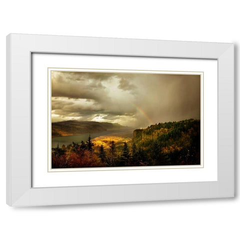 The Gorge II White Modern Wood Framed Art Print with Double Matting by Clayton-Thompson, Philip