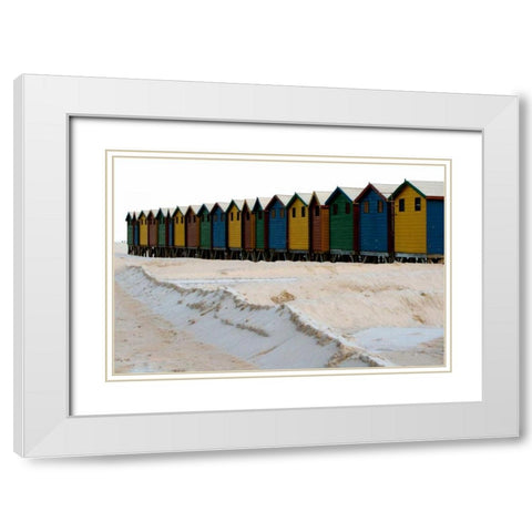 Beach Cottages II White Modern Wood Framed Art Print with Double Matting by Underdahl, Dana