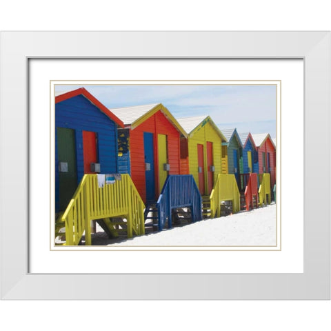 Beach Cottages III White Modern Wood Framed Art Print with Double Matting by Underdahl, Dana