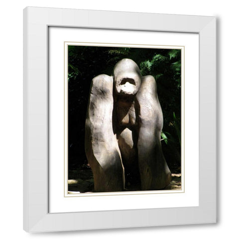 Wood Gorilla White Modern Wood Framed Art Print with Double Matting by Underdahl, Dana