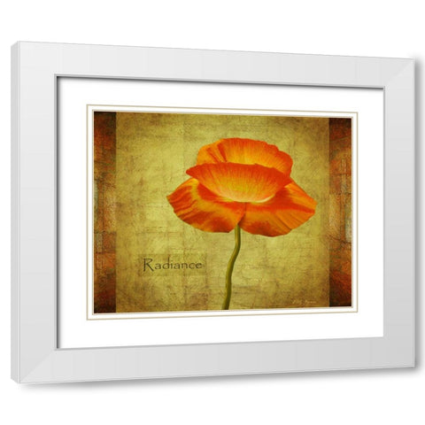 Dancing Poppy Radiance White Modern Wood Framed Art Print with Double Matting by Geyman, Vitaly