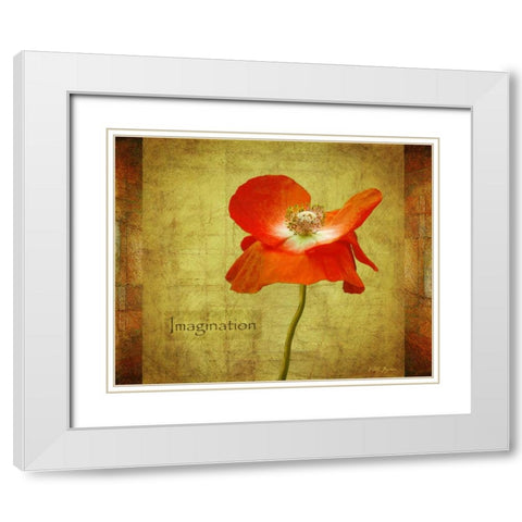Velvet Poppy Imagination White Modern Wood Framed Art Print with Double Matting by Geyman, Vitaly