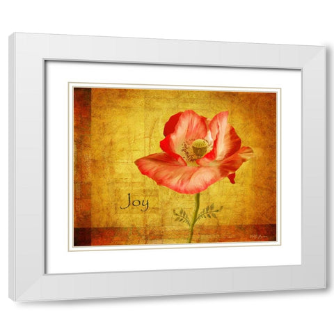 Royal Poppy Joy White Modern Wood Framed Art Print with Double Matting by Geyman, Vitaly