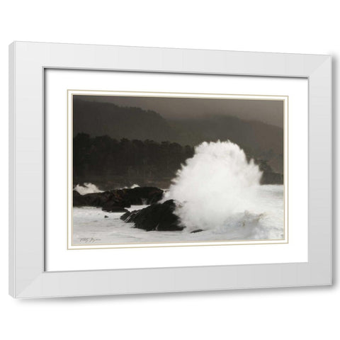 Sea Fan White Modern Wood Framed Art Print with Double Matting by Geyman, Vitaly