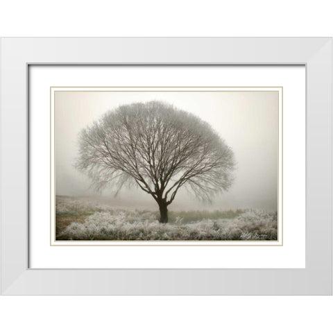 Tranquility II White Modern Wood Framed Art Print with Double Matting by Geyman, Vitaly