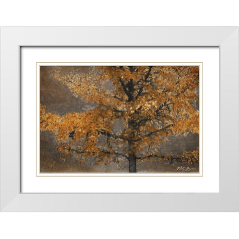 Tree Angel II White Modern Wood Framed Art Print with Double Matting by Geyman, Vitaly