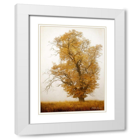 Autumn Mist I White Modern Wood Framed Art Print with Double Matting by Geyman, Vitaly