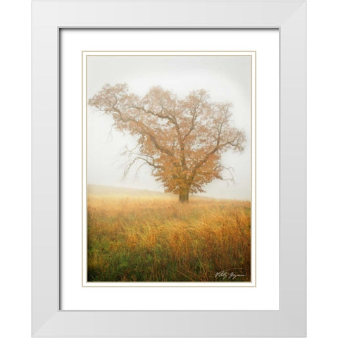 Autumn Mist II White Modern Wood Framed Art Print with Double Matting by Geyman, Vitaly