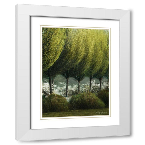 Evening Glow II White Modern Wood Framed Art Print with Double Matting by Geyman, Vitaly