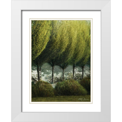 Evening Glow II White Modern Wood Framed Art Print with Double Matting by Geyman, Vitaly