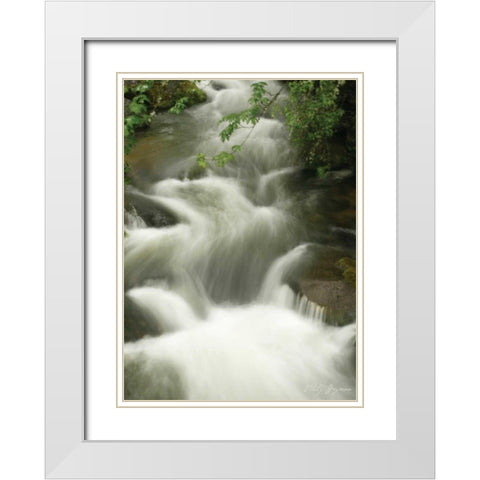 Soothing Waters I White Modern Wood Framed Art Print with Double Matting by Geyman, Vitaly