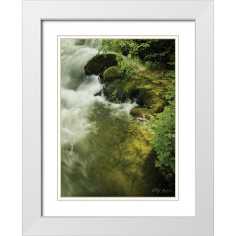 Soothing Waters IV White Modern Wood Framed Art Print with Double Matting by Geyman, Vitaly
